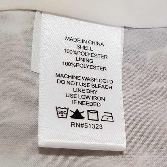 1.State Tie Neck Striped Boho Printed Sleeveless Swing Shift Dress Chalk S - Picture 10 of 12